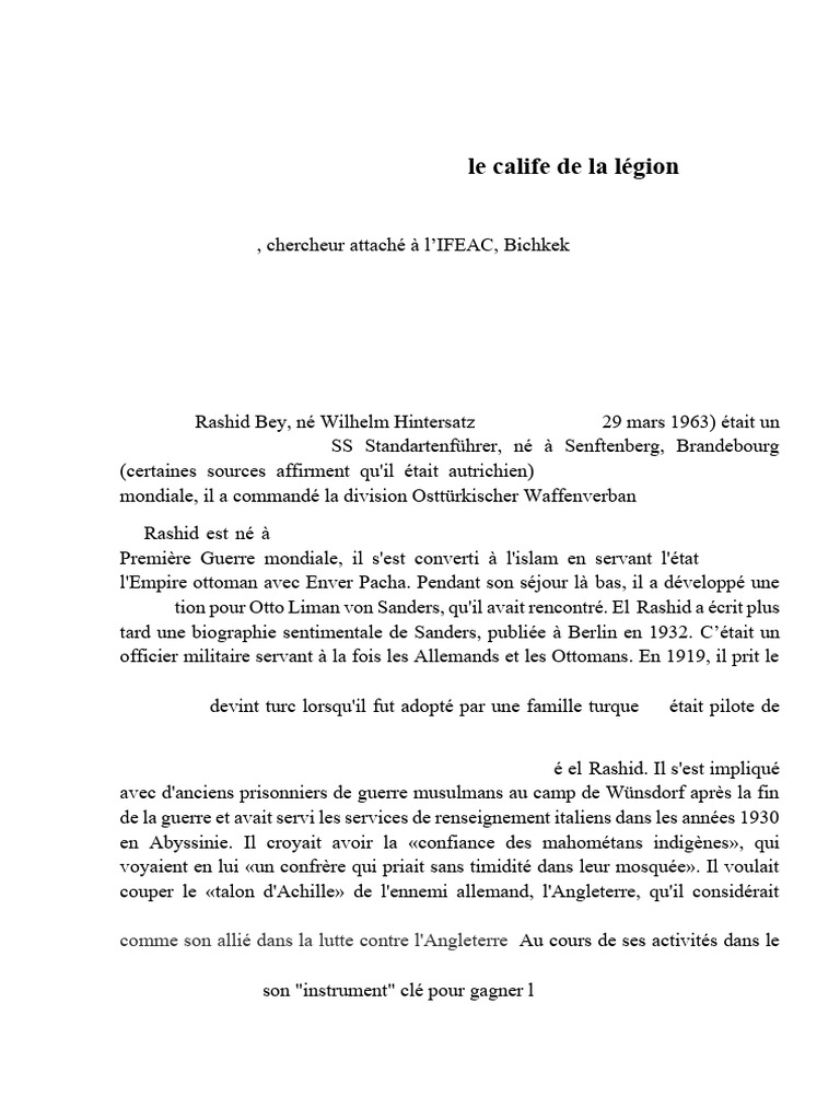 Harun el-Rashid Bey : Un Officier Allemand musulman | PDF | Mosquée ...