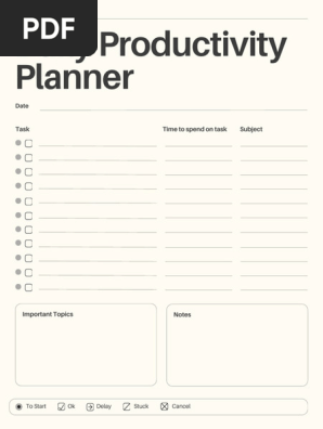 Beige Simple and Minimalist Printable Daily Productivity Planner Sheet (1)