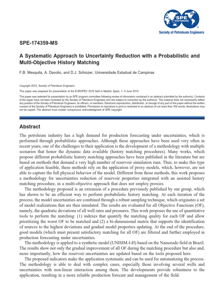 A Systematic Approach To Uncertainty Reduction With A Probabilistic and ...