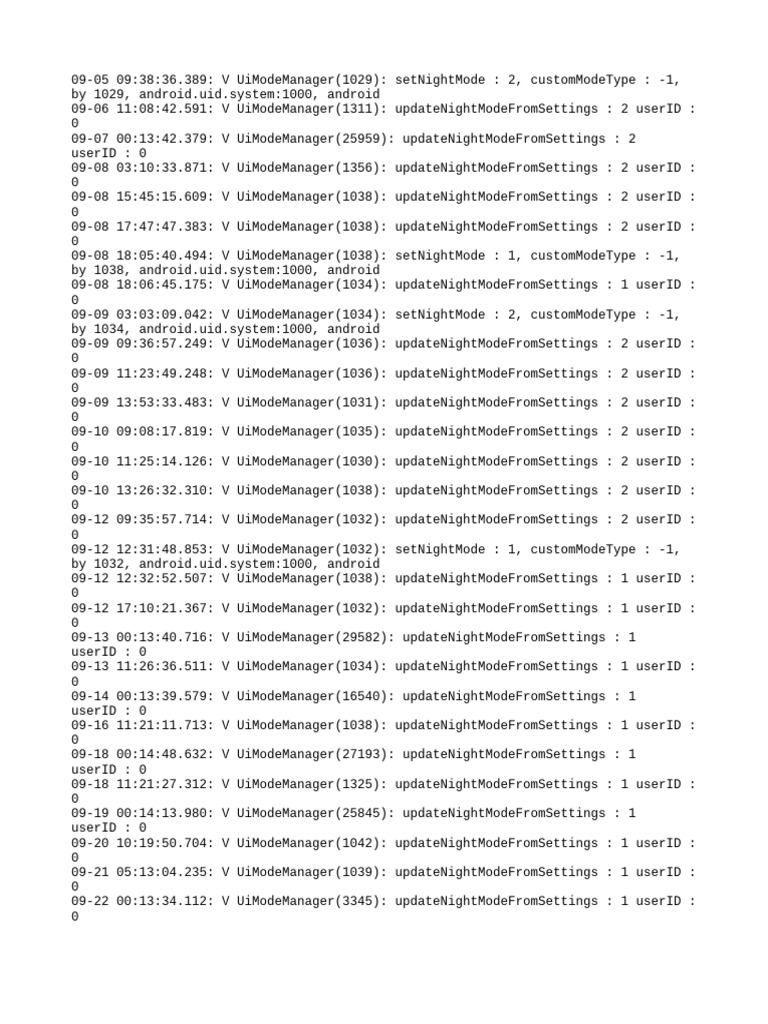 Android Night Mode Log Updates | PDF | Computers