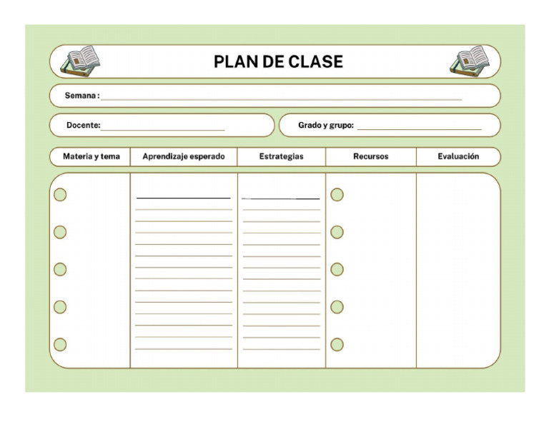 formato plan de clase | PDF
