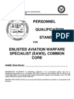 US Navy Course NAVEDTRA 43902 - Personnel Qualification Standard For Enlisted Aviation Warfare Specialist (EAWS) Common Core