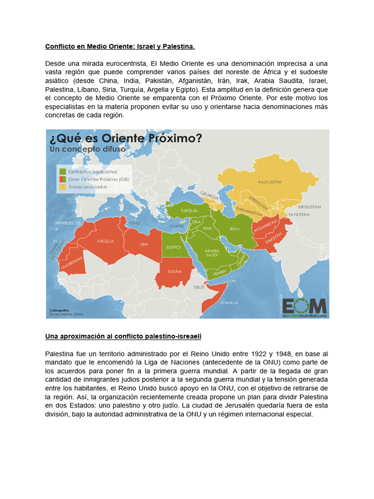 Una Aproximación Al Conflicto en Medio Oriente | PDF | Israel ...