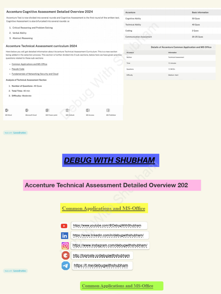 Accenture Technical Assessment Guide | PDF
