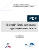 Asociatia Baroului American Violenta in Familie in Romania 2007