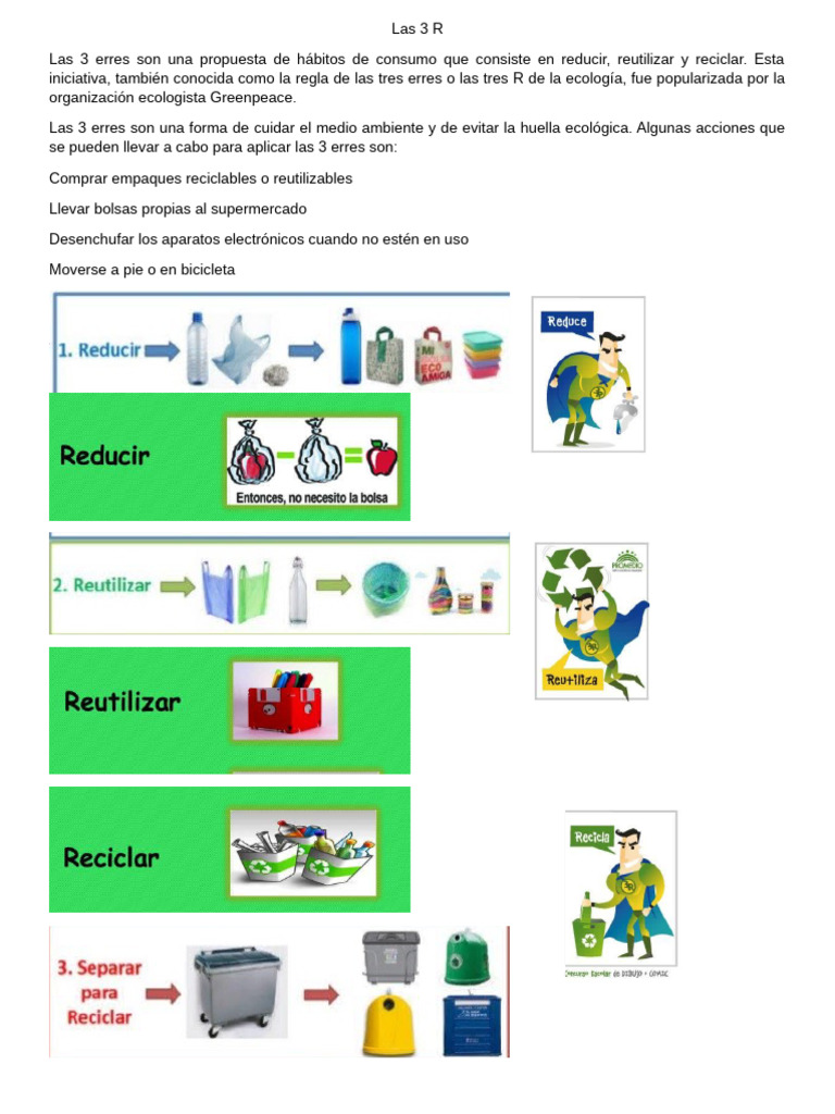 Las 3 R | PDF | Salud y bienestar