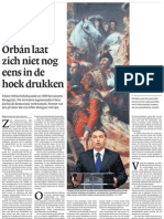 Orbán laat zich niet nog eens in de hoek drukken