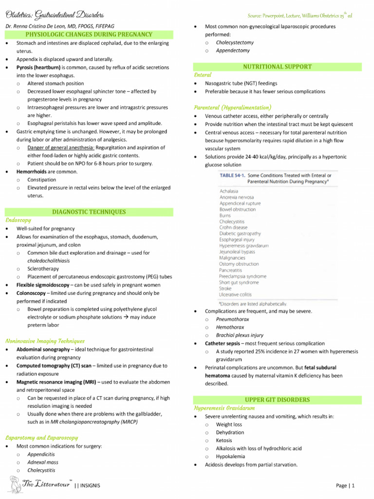 Insignis OB Gastrointestinal Disorders | PDF