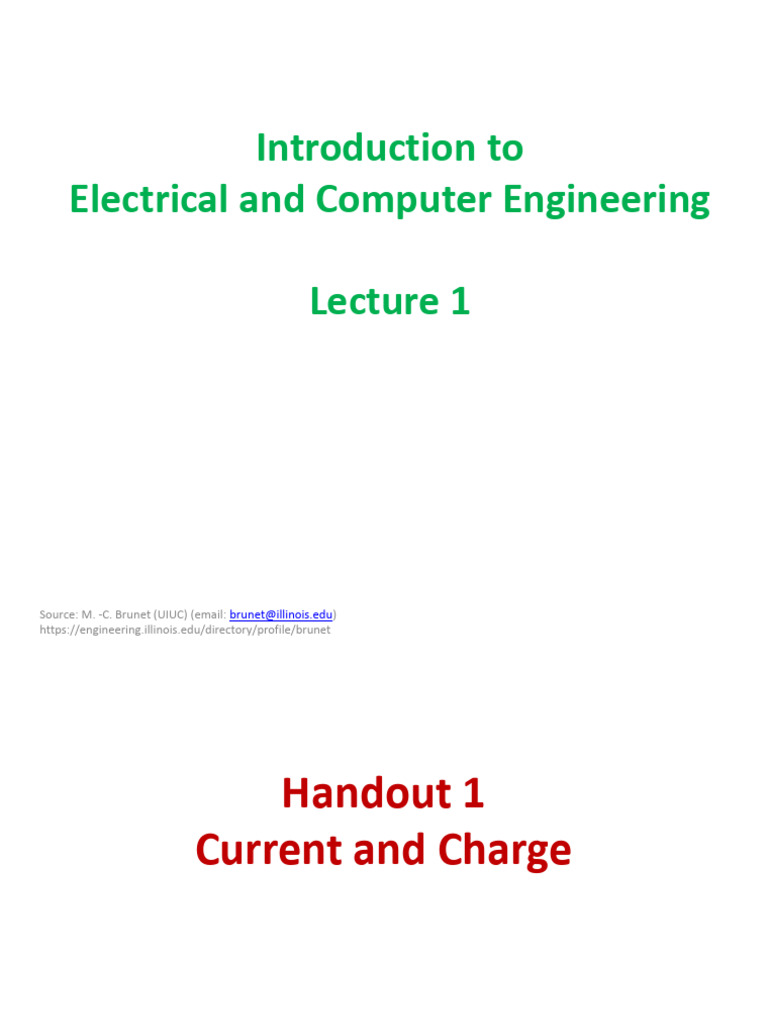 Current and Charge in Circuits | PDF