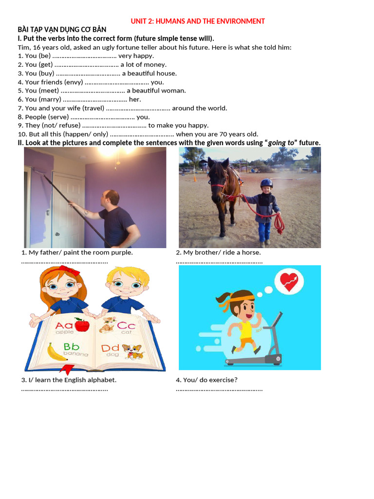 Unit 2 humans and the environment exercise pdf home garden