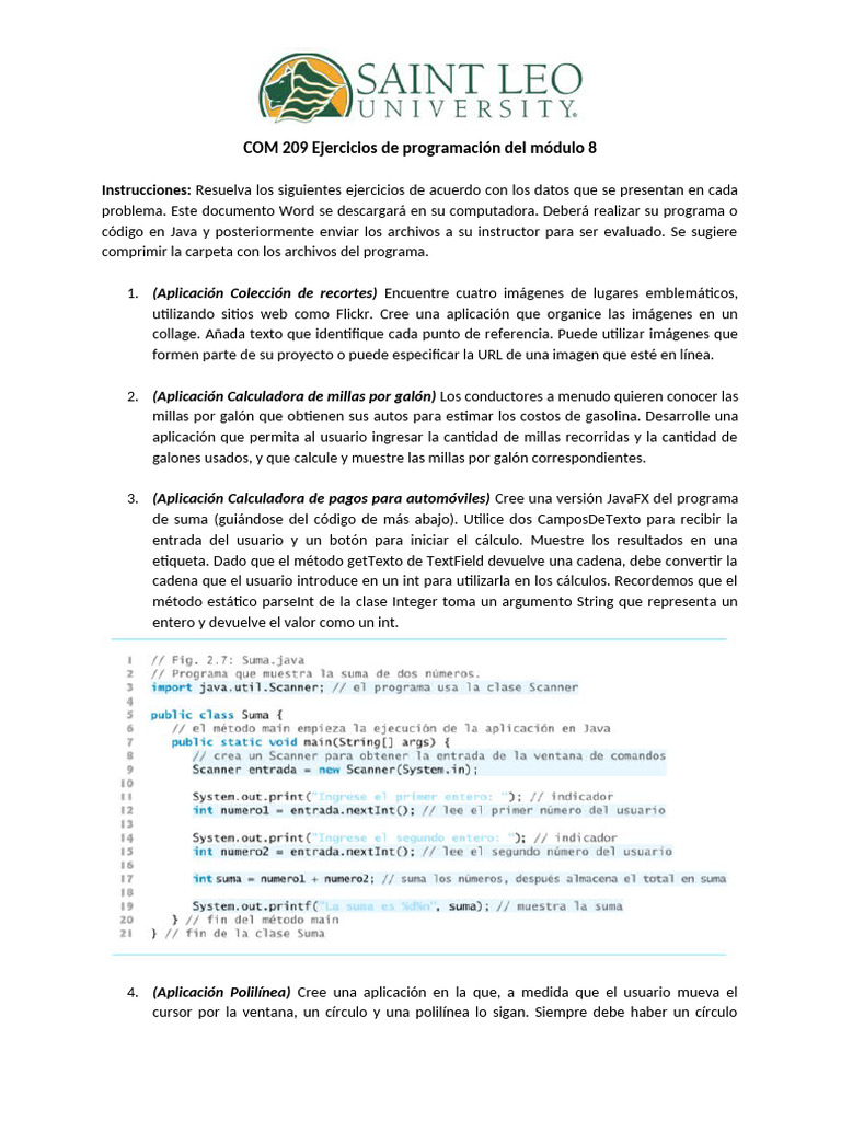 Ejercicios Java Módulo 8: Programación | PDF | Programa de computadora ...