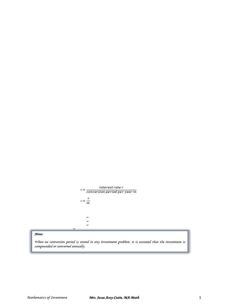 Compound Interest and Accumulation Factors | PDF | Present Value | Interest