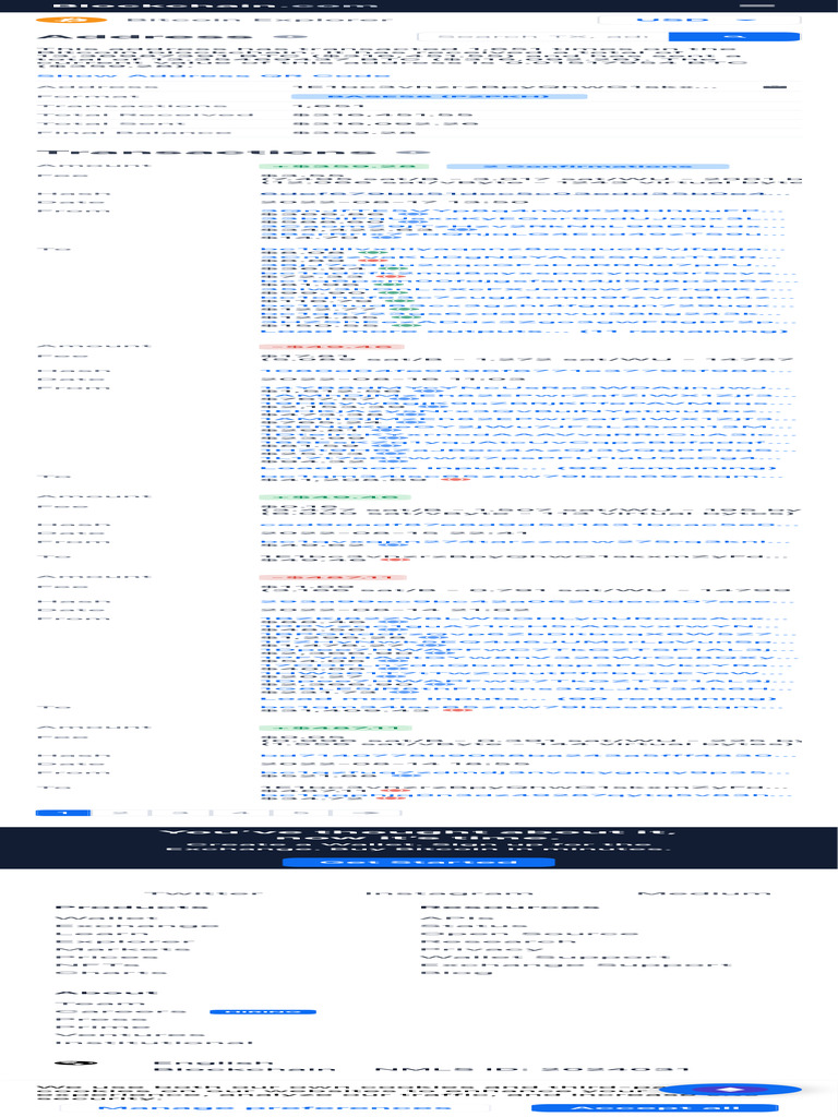 Bitcoin Address Transaction Summary | PDF | Bitcoin | Computing