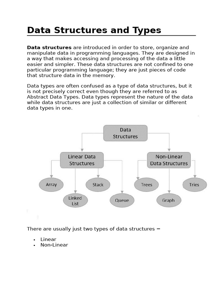 Data Structures and Types | PDF | Data Structure | Computer Engineering