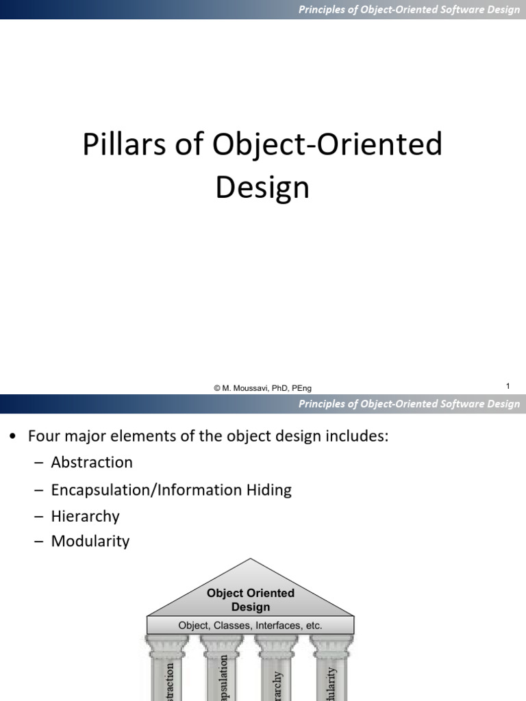 V02-Pillars of Object Oriented Progreamming | PDF | Object Oriented ...