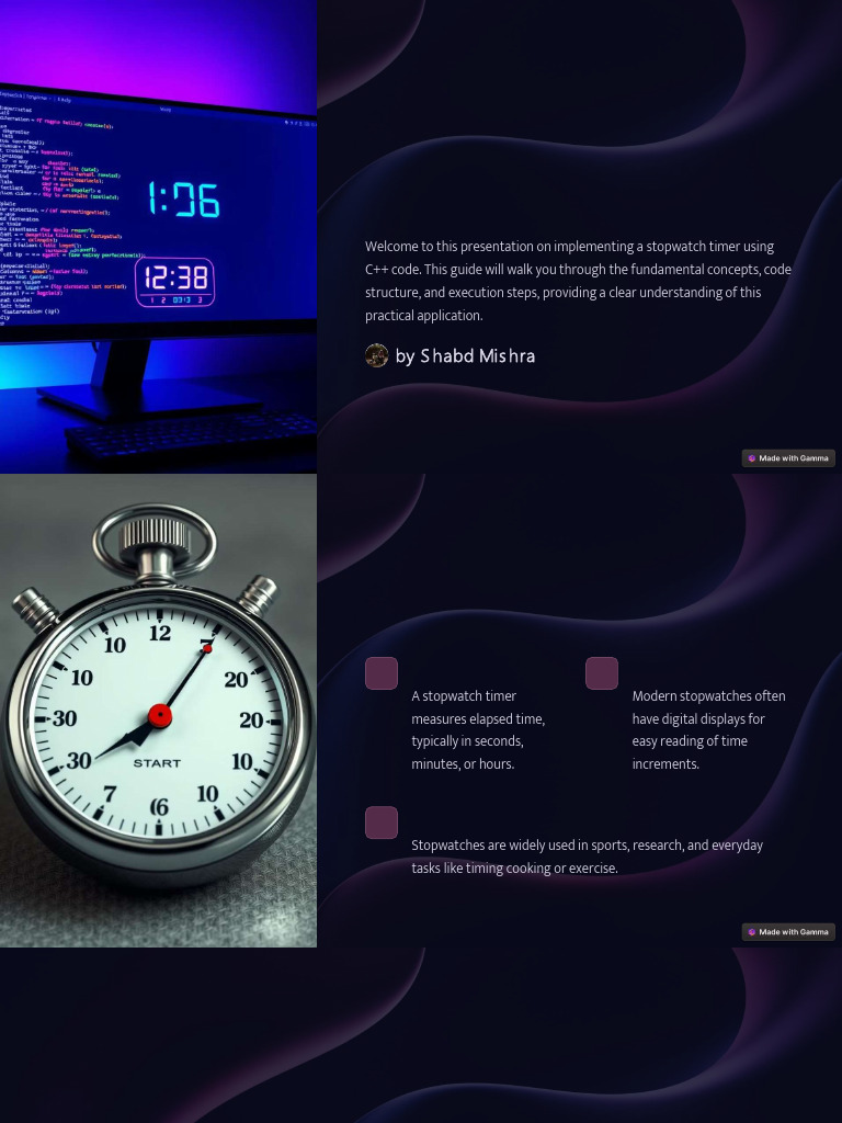 Stopwatch Timer With C For Loop | PDF | Timer | Control Flow