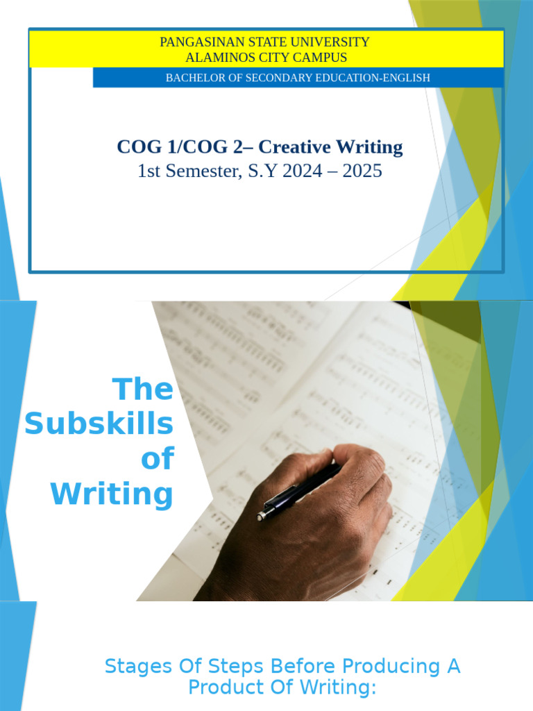 The Subskills of Writing | PDF | Linguistics | Grammar