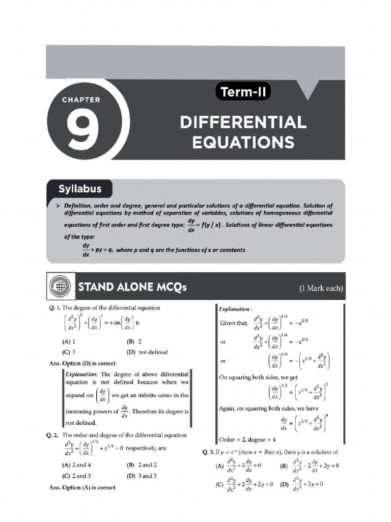 Differential Equations | PDF