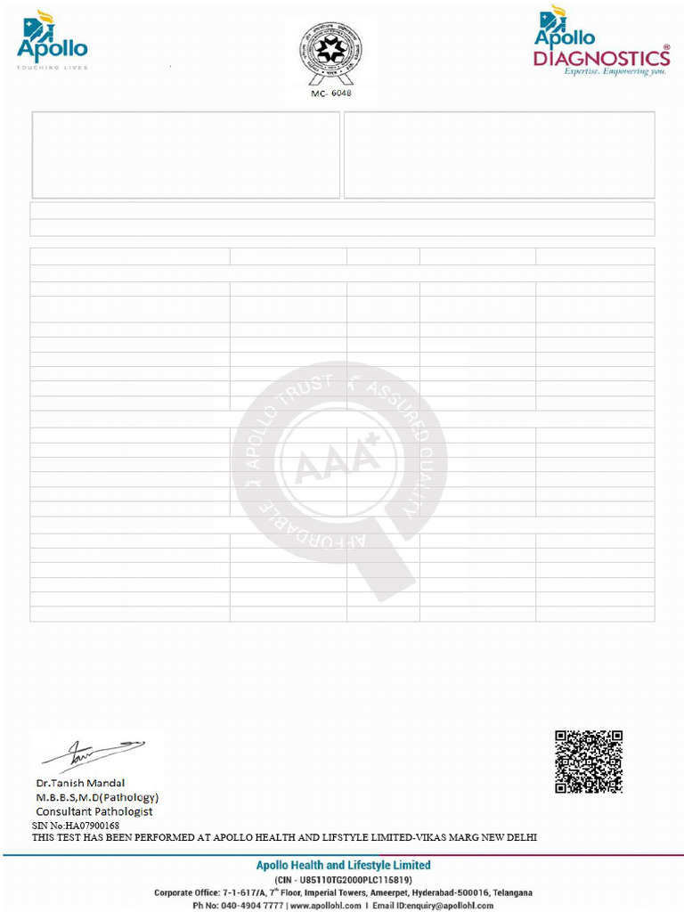 Comprehensive Health Test Results | PDF | Medical Specialties ...