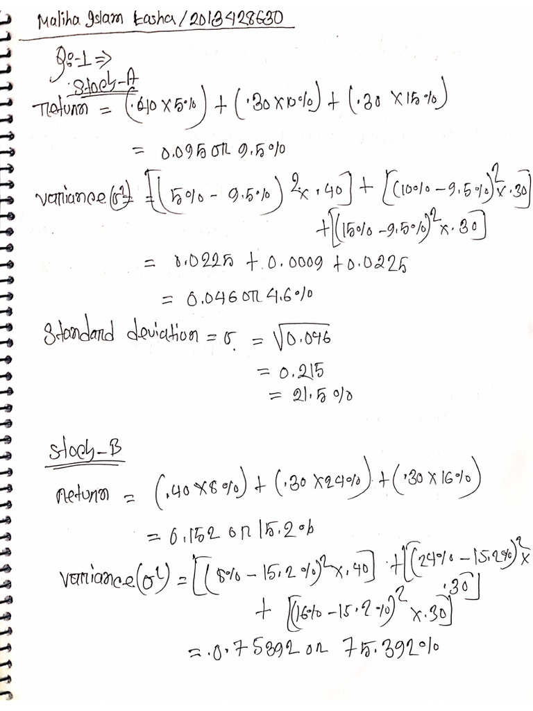 Fin 435 Class Work PDF 1 | PDF
