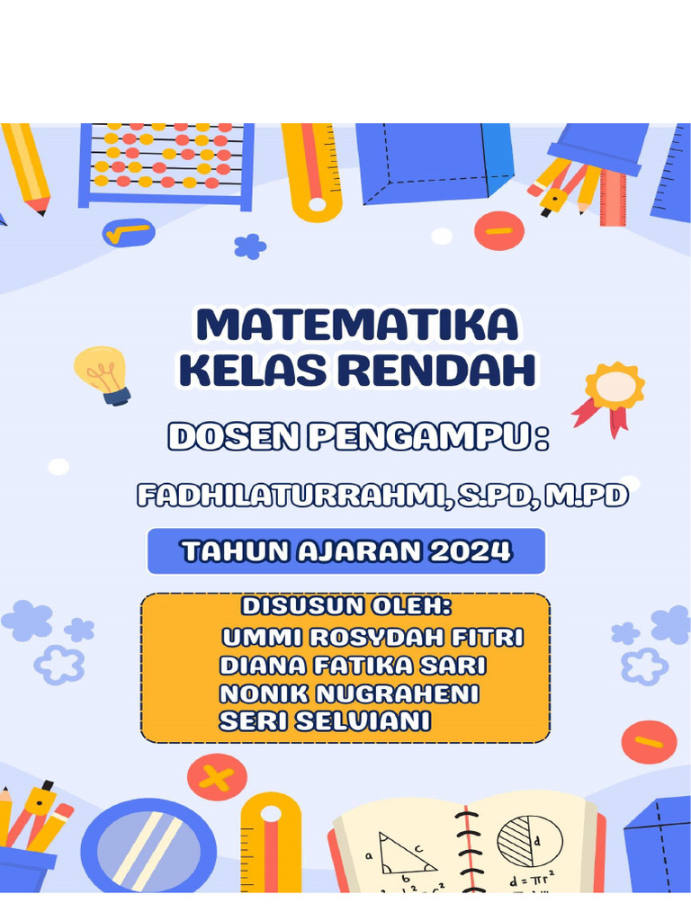 Buku Matematika Kelas Rendah. | PDF