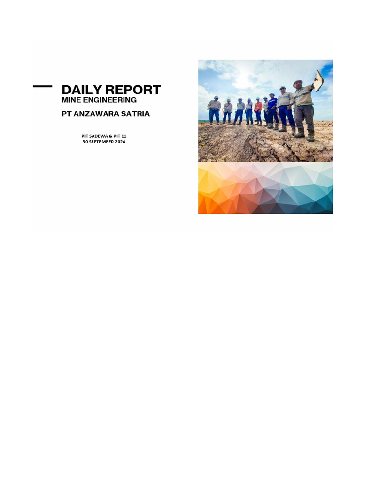 Daily Mine Activity Report | PDF | Mining
