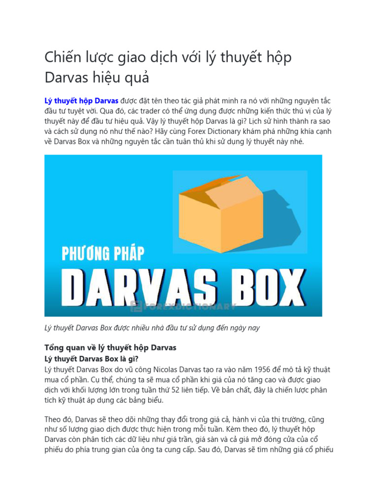 Chiến Lược Giao Dịch Với Lý Thuyết Hộp Darvas Hiệu Quả | PDF