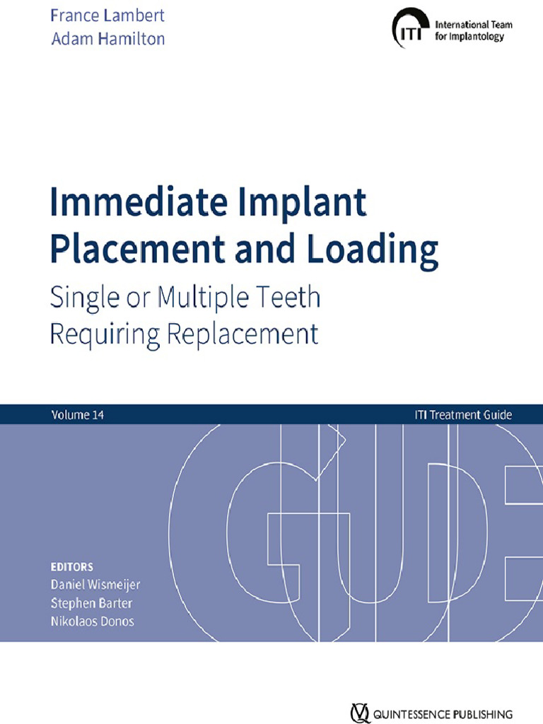 【裁断済み】ITI Treatment Guide Volume1〜14 +α ITI Treatment Guide Volume 14 Dentalbooks Net | PDF | Dental
