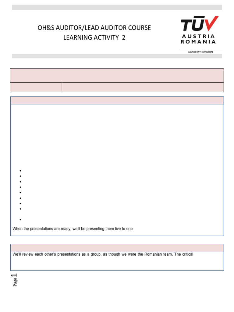 Learning Activity 2 Done Pdf Risk Internal Audit