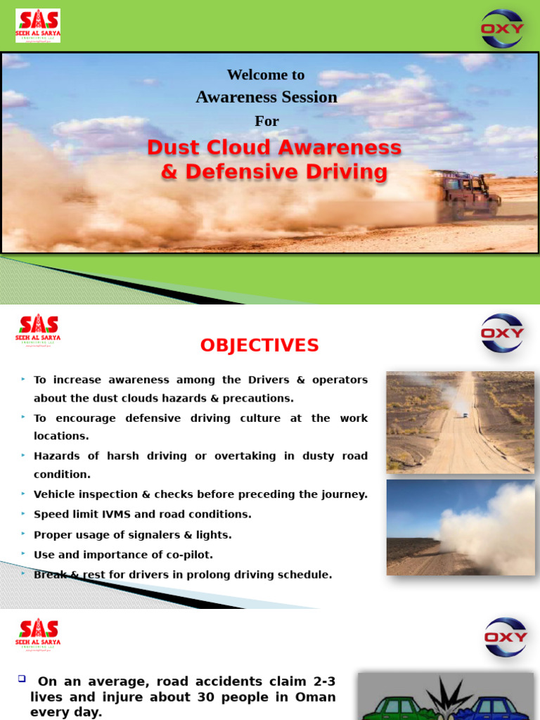 Dust Cloud Driving Safety Awareness | PDF