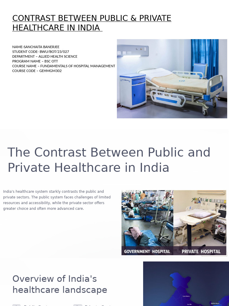 Public vs Private Healthcare in India | PDF | Health Care | Medicine