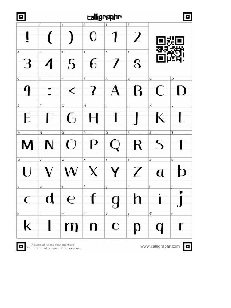 Calligraphr Template | PDF