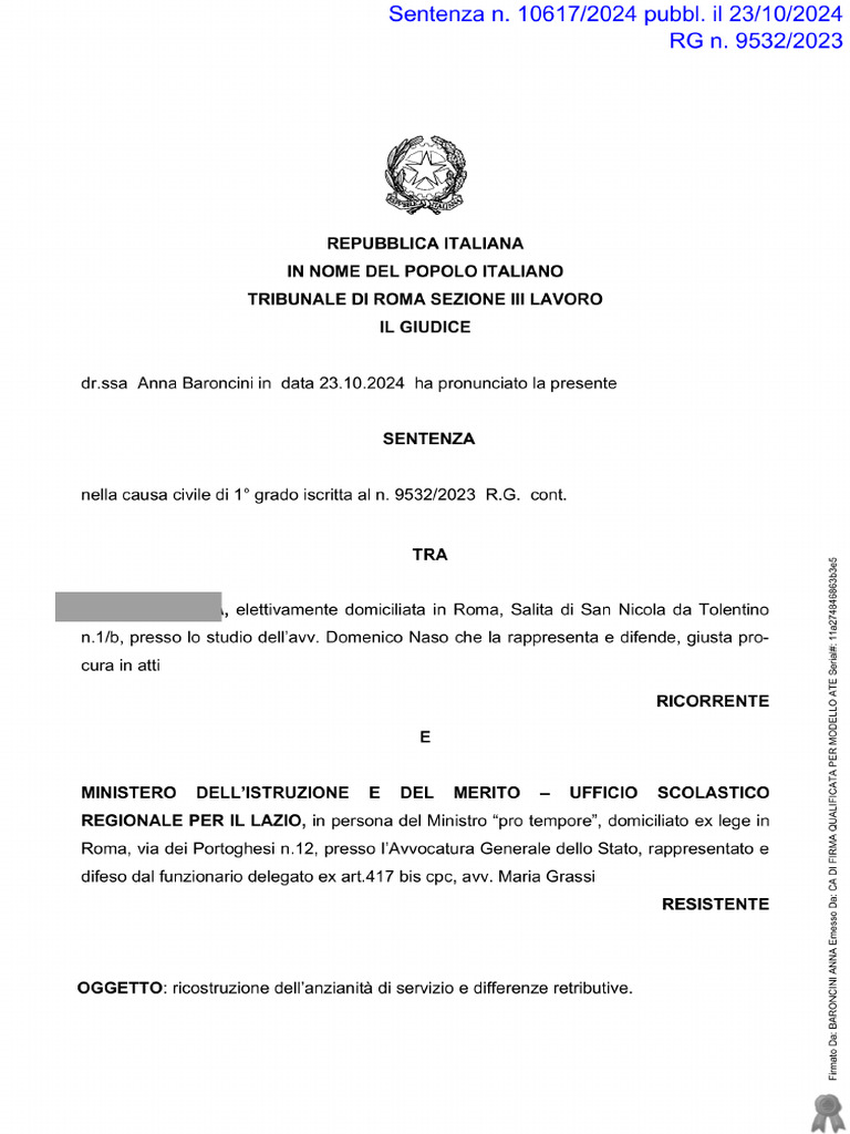 Sentenza - Trib Roma | PDF