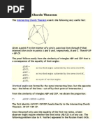 Intersecting Chords Theorem