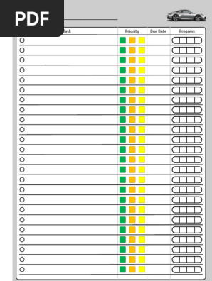 To Do Goals Priority Template