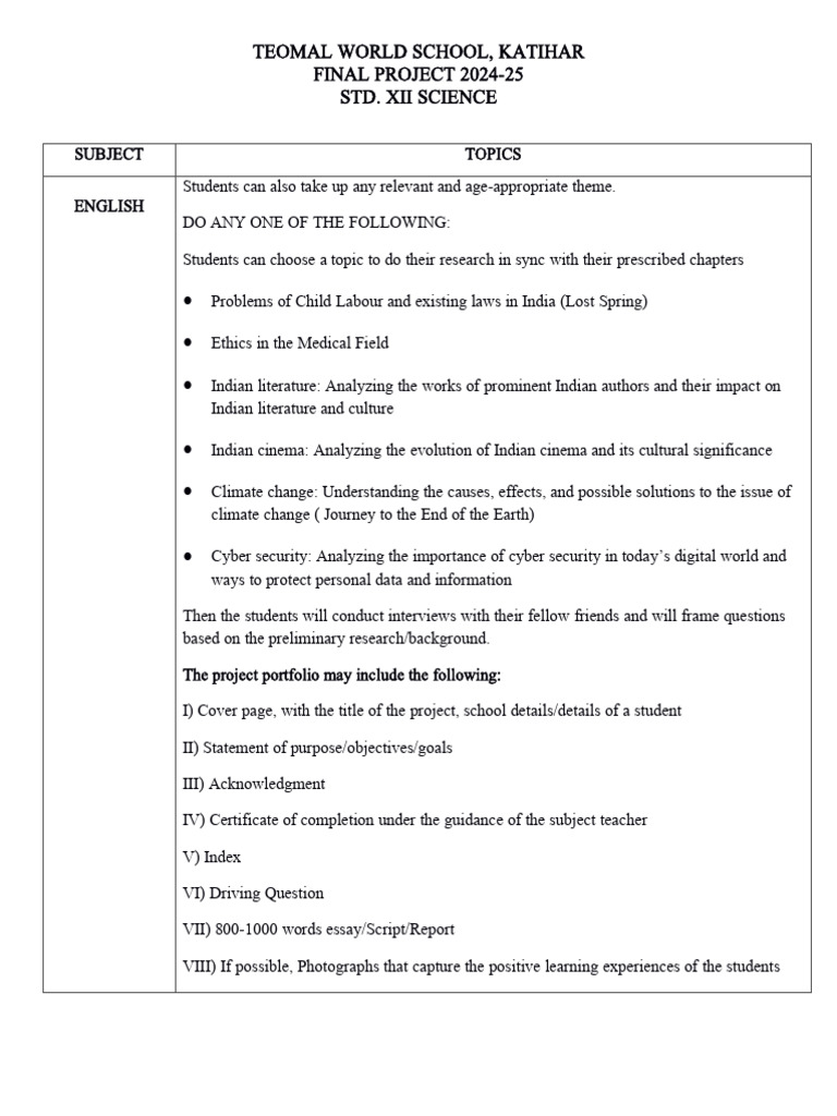 Teomal World School Project Overview | PDF