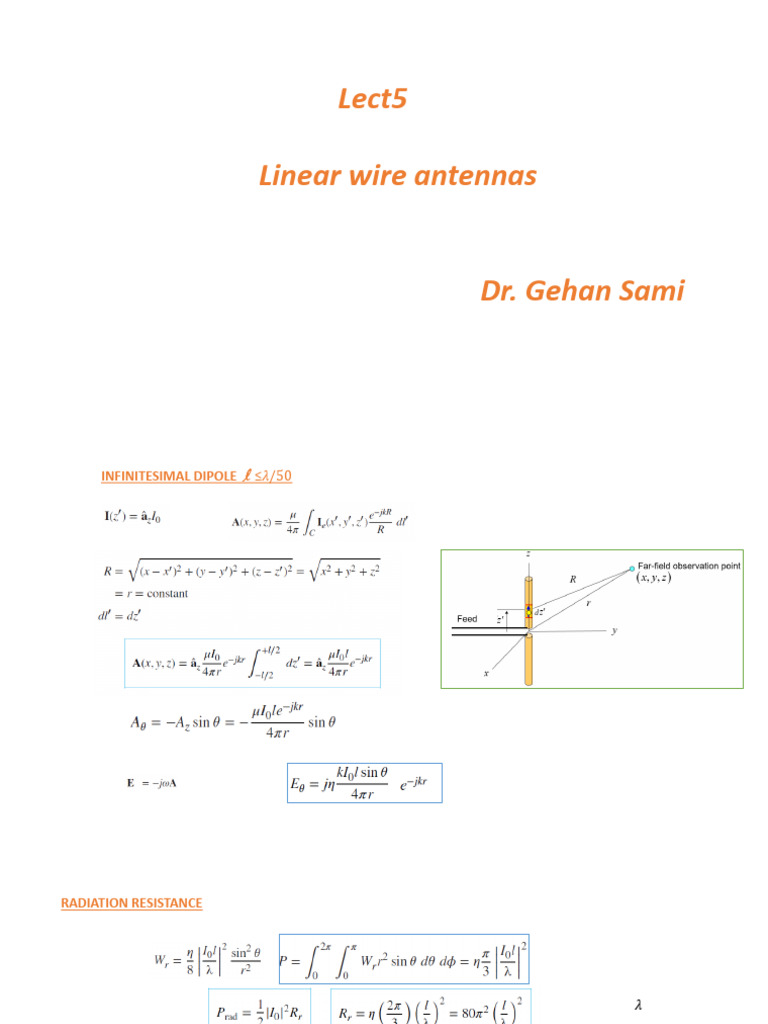 Lect 5 | PDF | Antenna (Radio) | Radiation