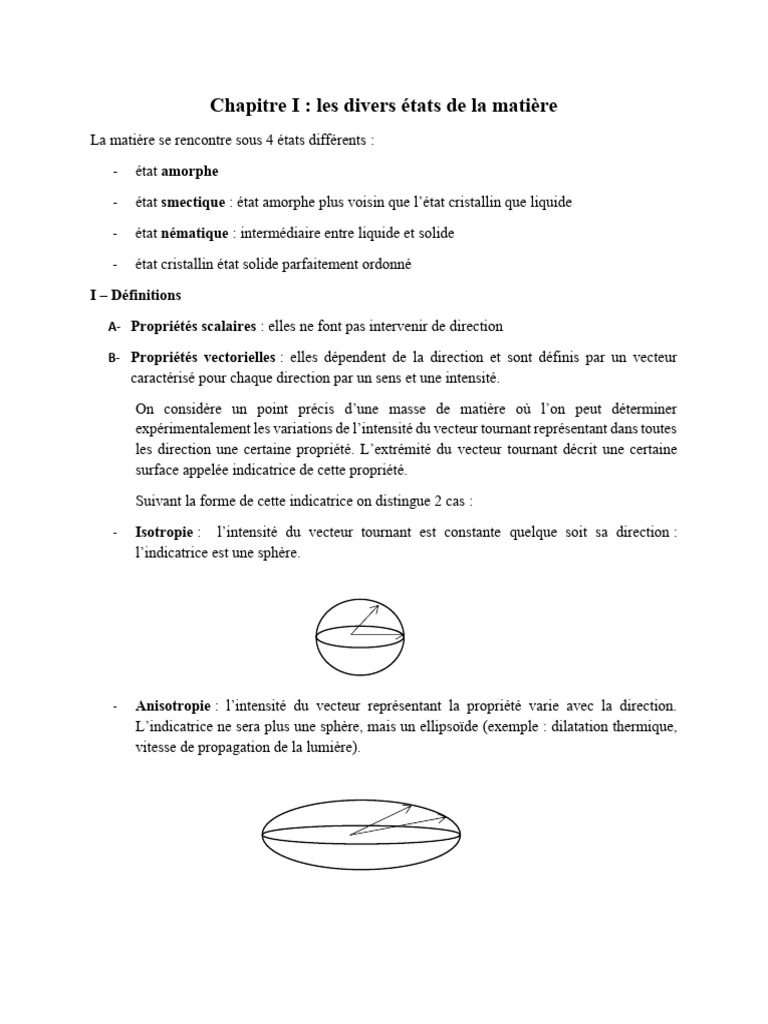 États amorphe et cristallin de la matière | PDF | Cristal | Dilatation ...