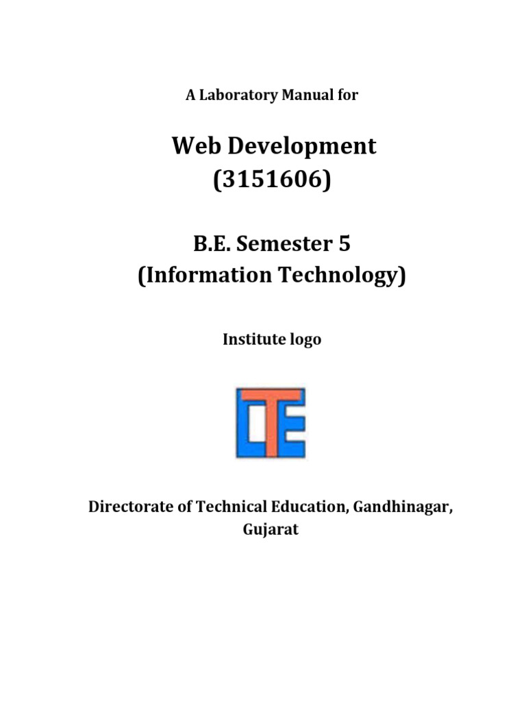 Web Dev Lab Manual for IT Students | PDF | World Wide Web | Internet & Web