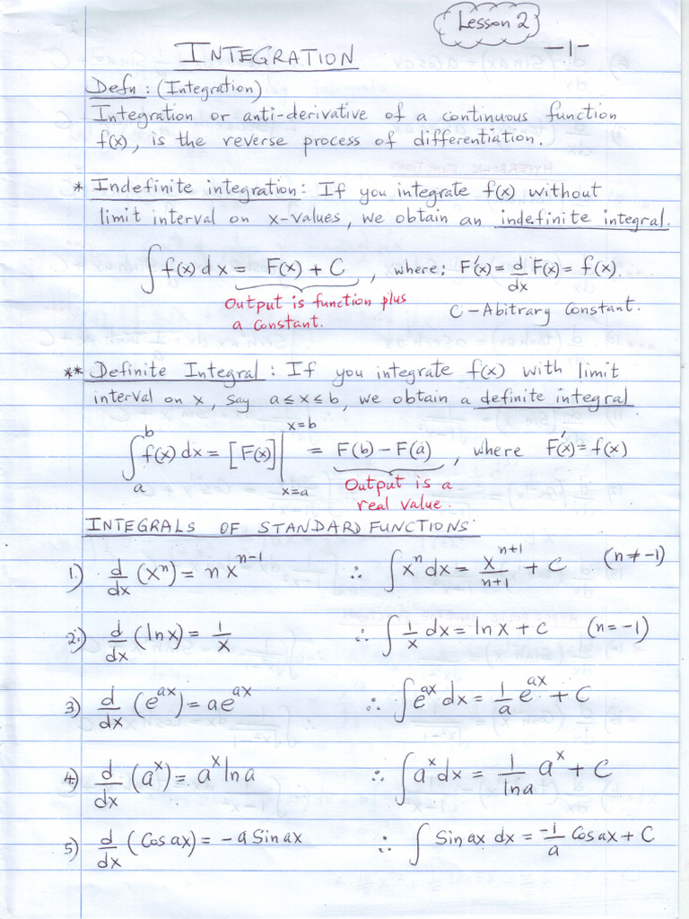 Lesson 3 Integration | PDF