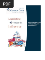 REPORT: Legislating Under The Influence - How Corporations Write State Laws in Minnesota