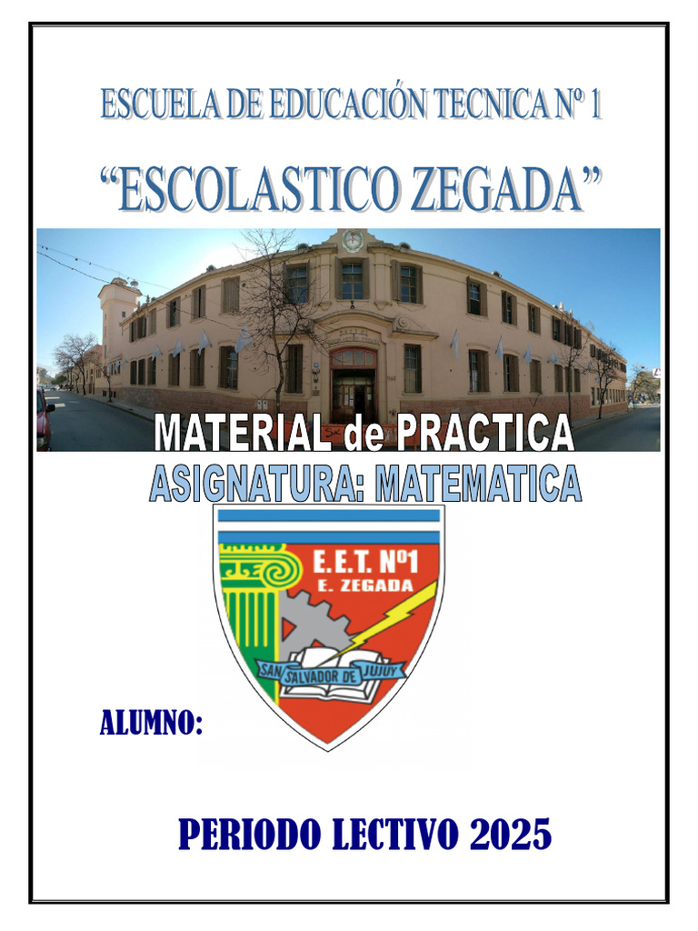 Material INGRESO Matematica 2025 | PDF | Métodos y materiales de enseñanza