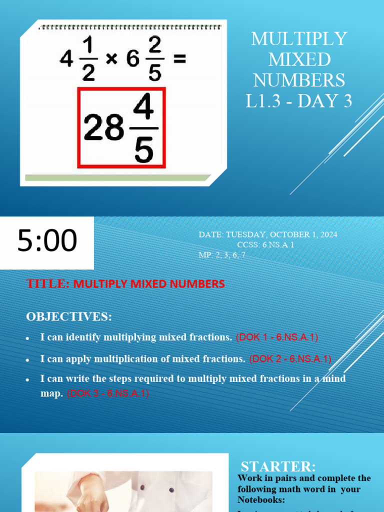 Done L 1.3 Multiply Mixed Numbers-Day 3 | PDF | Mathematics