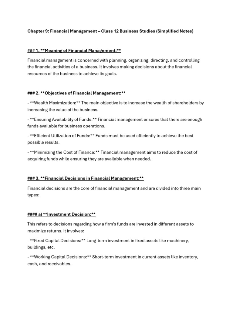 Financial Management | PDF | Capital Structure | Dividend