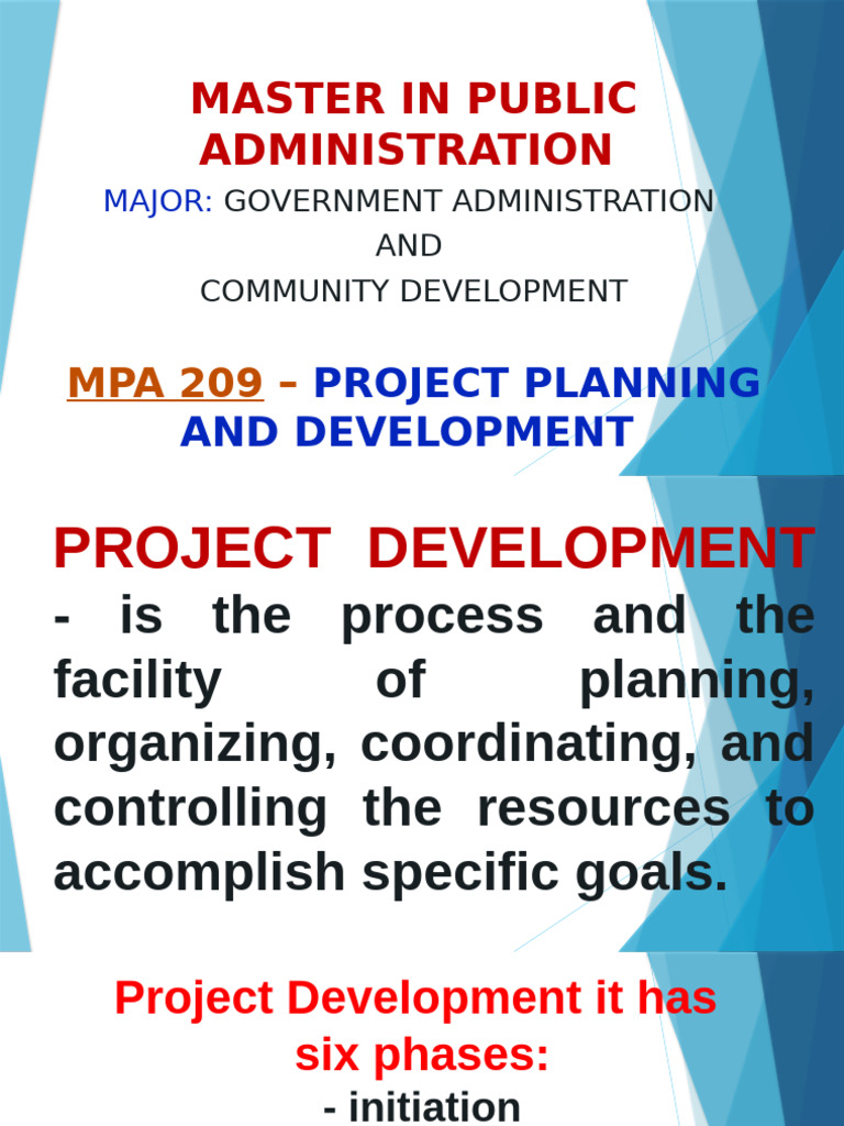 c27b 7db7mpa 209 Project Planning and Development PPP | PDF | Policy