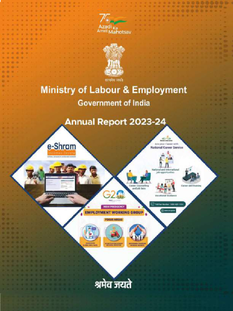 Annual Report 2023-24: Labour Ministry Highlights | PDF | Employment ...