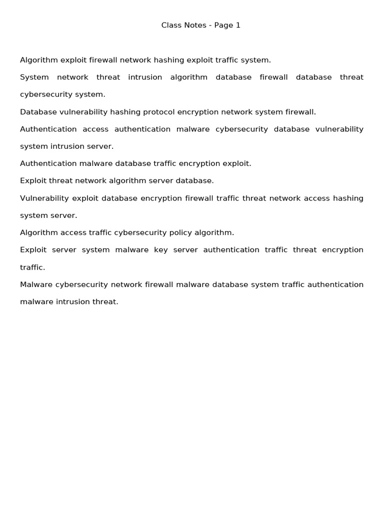 Class Notes 3 | PDF | Security | Computer Security