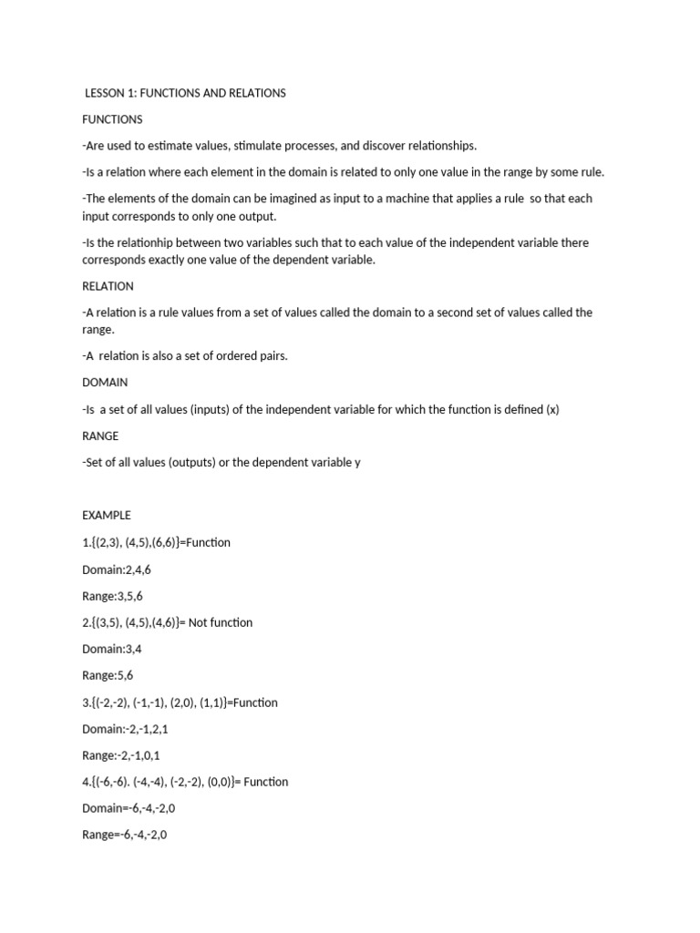Gen Math 1 | PDF | Function (Mathematics) | Dependent And Independent ...
