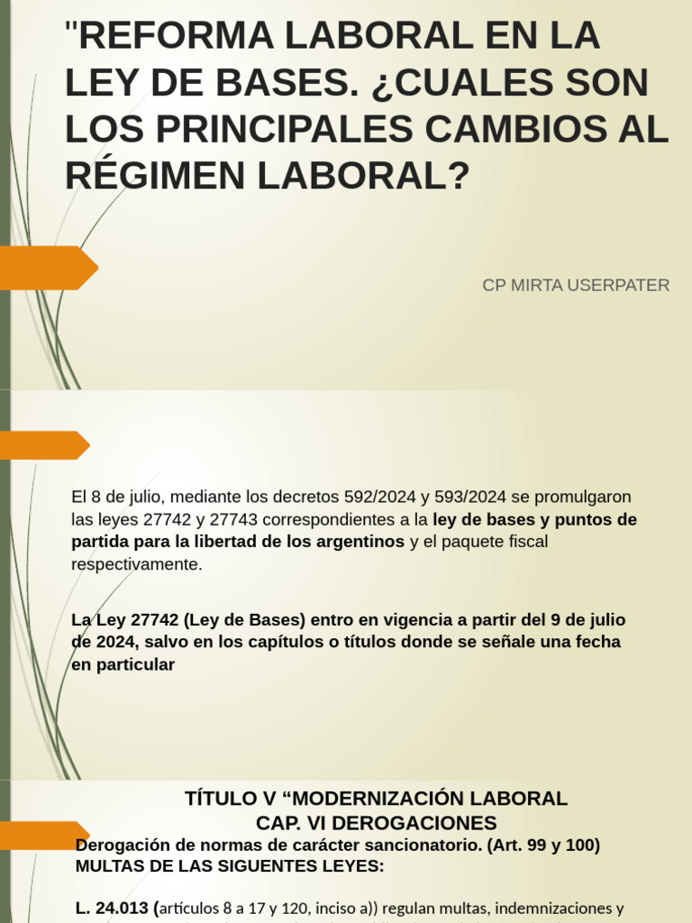 Reforma Laboral en La Ley de Bases | PDF | Derecho laboral | Acuerdo ...