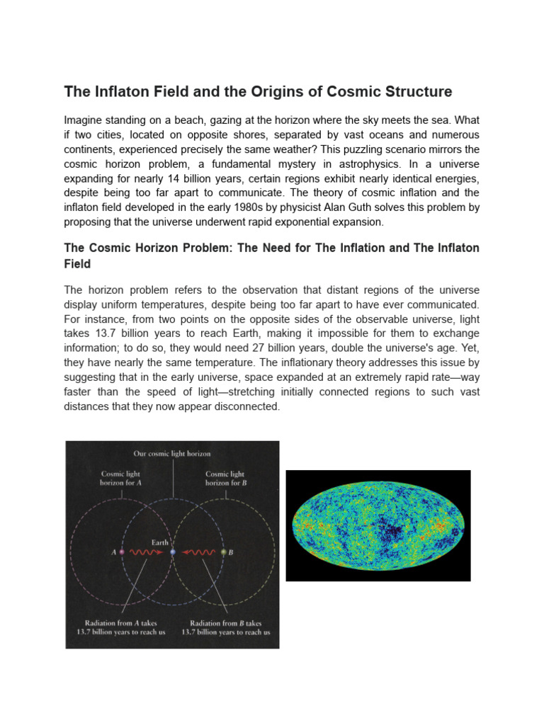 Inflaton Field and Cosmic Structure Origins | PDF | Inflation ...